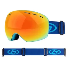 Лыжные очки, двойные, анти-УФ и противотуманные, для взрослых, сферические, двухслойные, лыжные очки, лыжная маска, очки для катания на лыжах, для мужчин и женщин, снежный Кабан