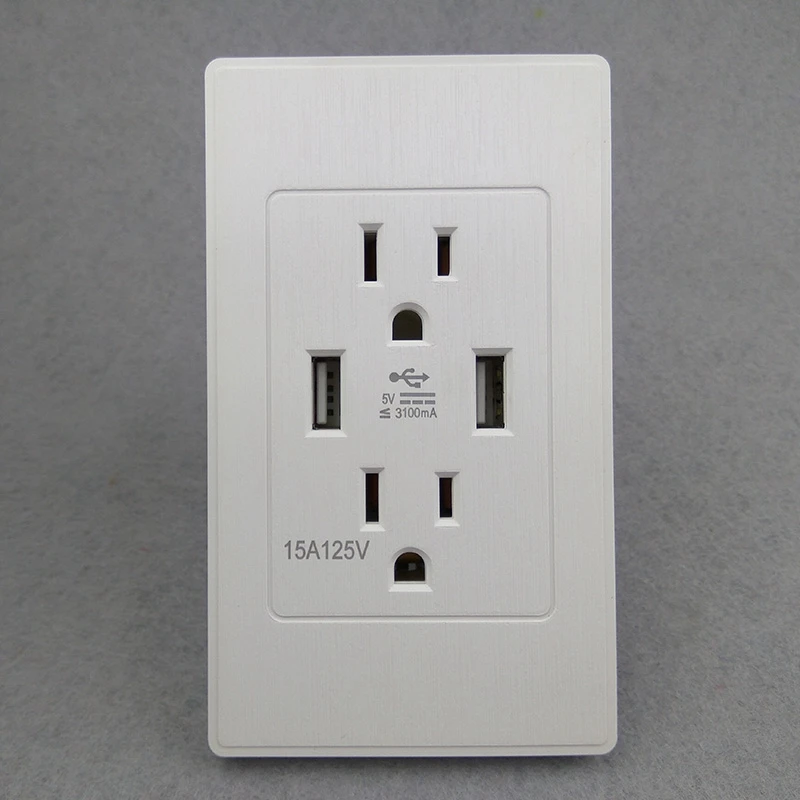 Американский двойной Usb розетка американский стандарт розетка США 3.1A Usb розетка панель США вилка
