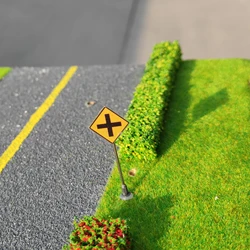 Lot de 14 panneaux de signalisation à échelle 1/87 HO, panneaux de circulation, Table de sable, accessoires de chemin de fer Diorama, panneaux de paysage 