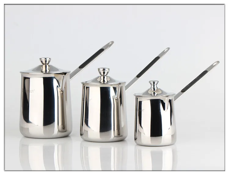 

Export 304 Stainless Steel Boiled Milk Pot Coffee Maker Tea Cup Milk Cup Burn Milk Pot Heat Milk Pot with Lid Stew-pan
