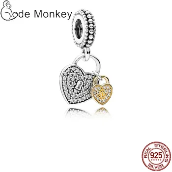 

Qikaola Silver & Golden Color Love Heart Beads Charms Fit Original Bracelet & Bangle 925 Sterling Silver Jewelry CMS1539