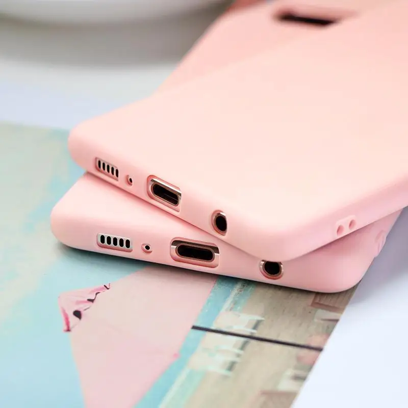 Карамельный Цвет Матовый для samsung Galaxy S10 S11 S8 S9 S7 S6 Edge Plus A50 A70 A40 A71 A51 A6 A8 плюс A9 A7 пара чехол