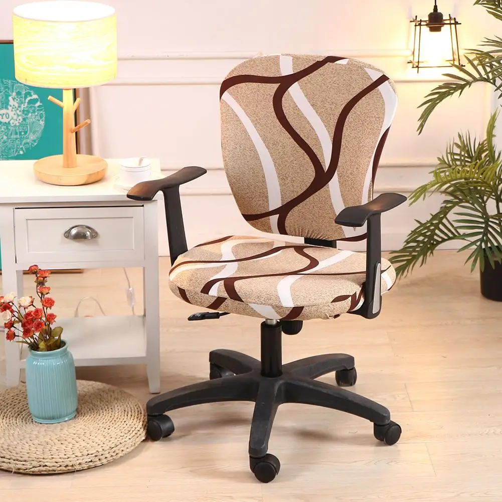 

Universal Elastic Spandex Office Computer Anti-dirty Stretch Chair Cover For Rotate Swivel Chair Internet Cafe Chair Slipcover