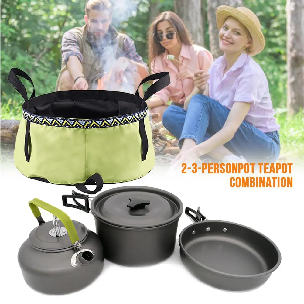 Camping Cookware Outdoor Cookware Set Camping Tableware Cooking Set Travel Tableware Cutlery Utensils Hiking Picnic Set