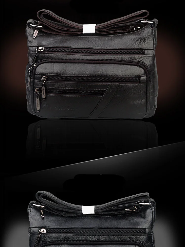 Casual Simples Mulheres bolsa do Couro Genuíno