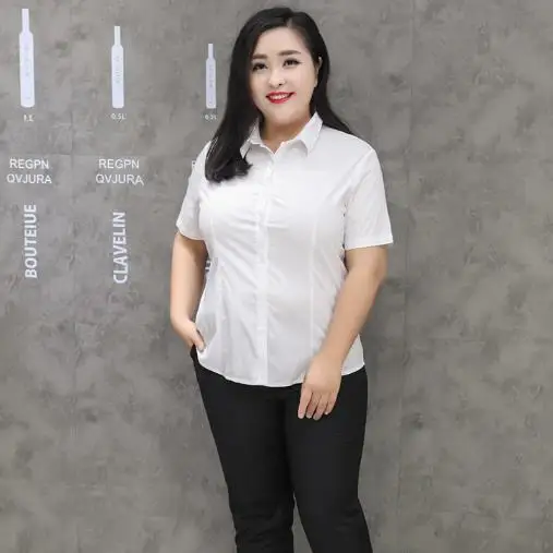 9XL 8XL 7XL 6XL blusas mujer de moda женские блузы рубашки большие размеры; для офиса одежда Блузка shirtt белая Blusas femininas M298