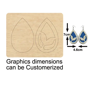 

115*90*10mm 3D Hollow earrings moulds die cut accessories for Leather paper felt Steel Punch -leather crafts Wood laser dies