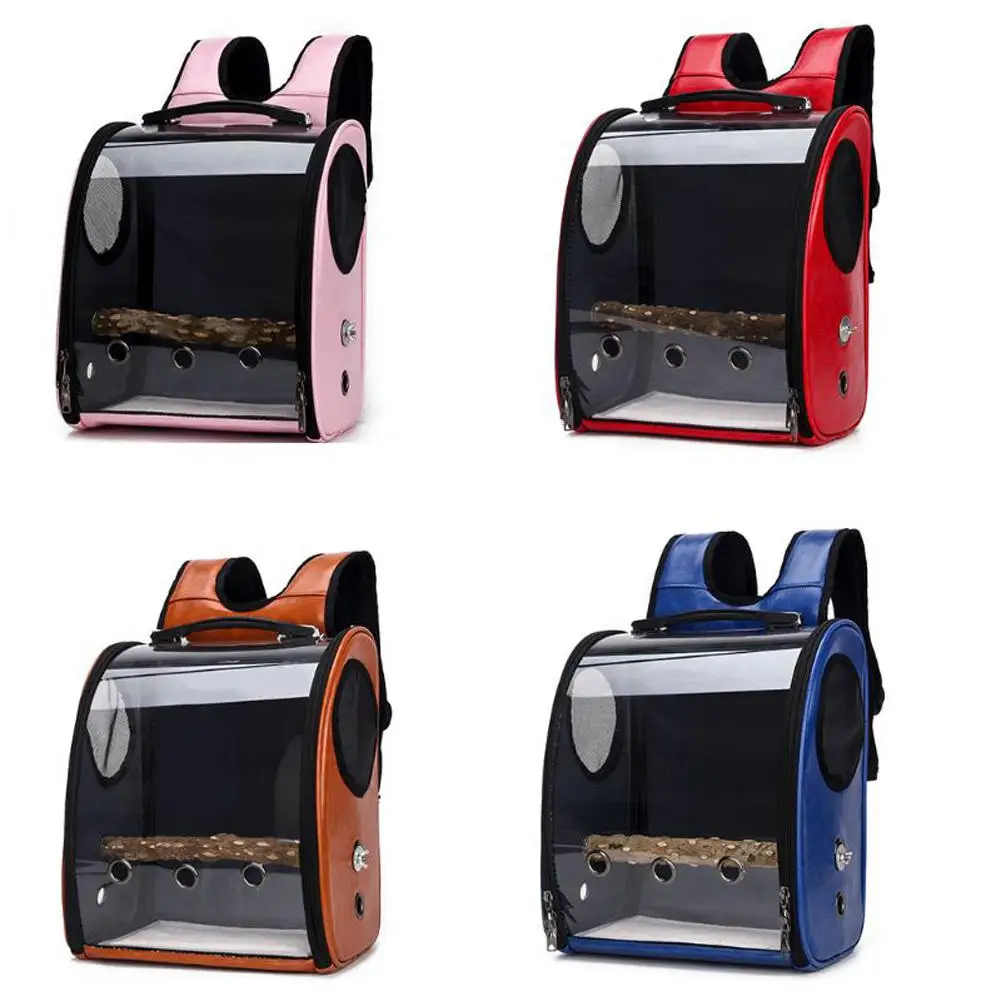 

1PC Transparent Breathable Travel Bag with Stand Space Capsule Backpack for Pet Parrot Bird Pet Parrot Parakeet Toy