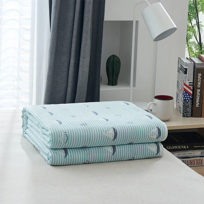 

Cotton Towel Summer Blanket Thick Quilt Single Double Six Layers of Gauze Air Conditioning Blanket Towel Blanket Bed Sheet