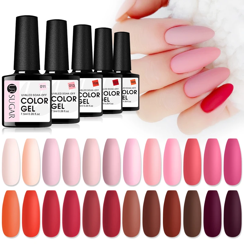 Набор гель лаков для ногтей UR SUGAR 7 5 мл 10 шт. набор блестящий УФ долговечный Гель