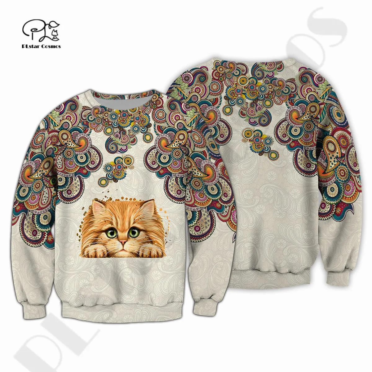 PLstar Cosmos Newest 3Dprinted Cat Paisley Pet Lover Harajuku Pullover Premium Streetwear Unique Unisex Hoodies/Sweatshirt/Zip 6