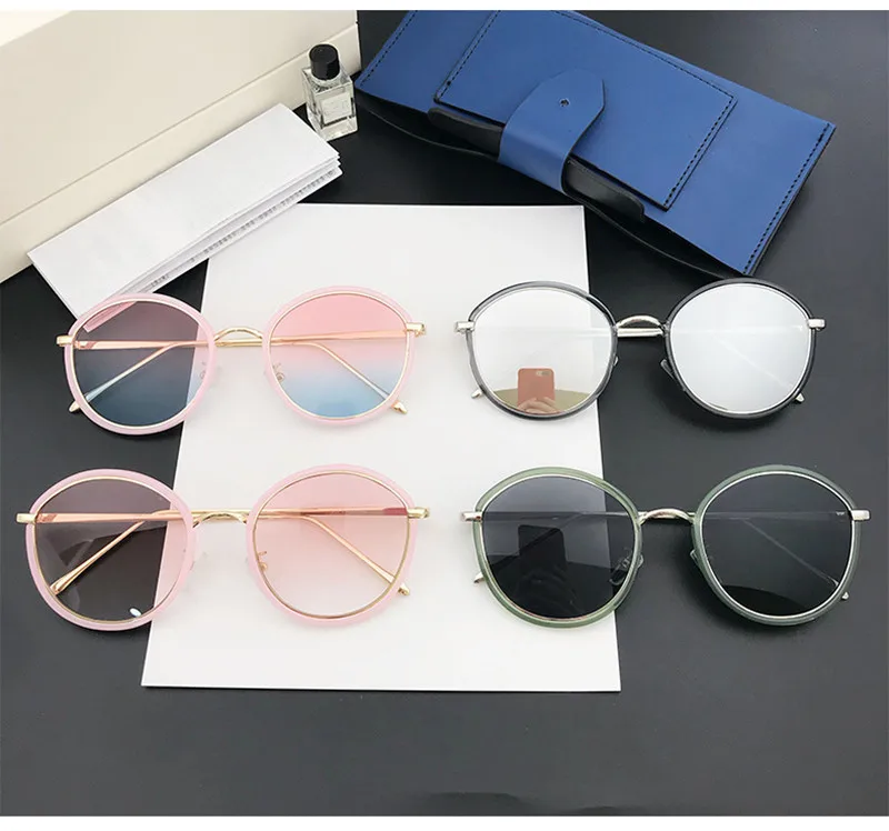 VWKTUUN Round Sunglasses Women Oversized Vintage Irregular Glasses Female Sport Eyewear Mirror Shades UV400
