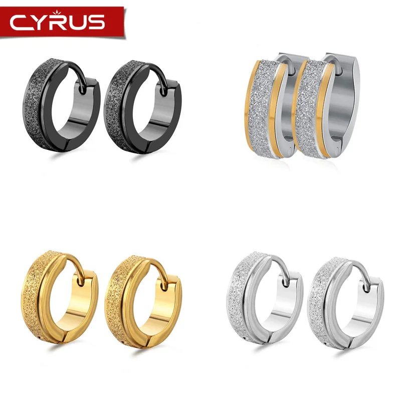 Круглые серьги клипсы в стиле панк аксессуары для ювелирных изделий из титановой