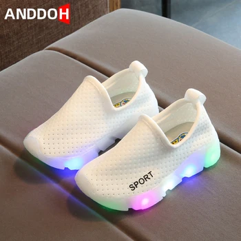 

Size 22-31 Children Led Light Up Shoes Girls Lightweight Anti-slippery Sneakers Boys Glowing Casual Shoes Baby Luminous Sneakers
