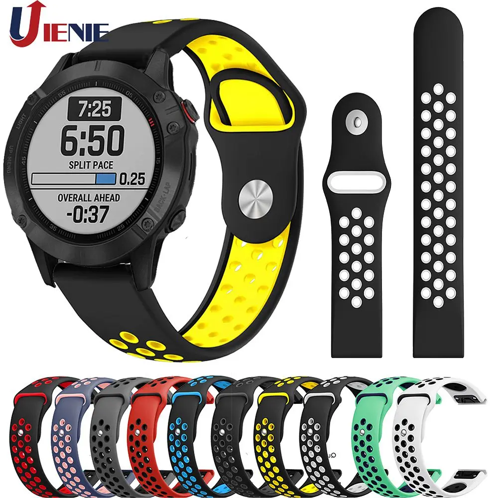 22 мм силиконовый ремешок для Garmin Fenix 5/5 Plus/6/6Pro/Approach S60/Forerunner 935 Смарт-часы спортивный ремешок