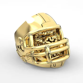

FDLK Hot Trend Hip Hop Football Gorilla Helmet Personality Domineering Men's Birthday Gift Band Party Ring