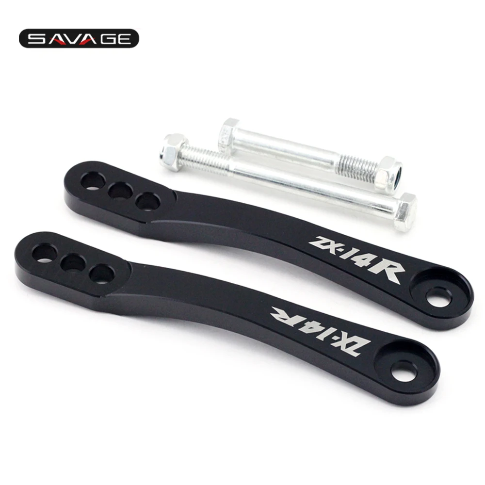 Задняя подвеска опускание Drop Links комплект для KAWASAKI ZX 14/14R ZX-14 ZX-14R ZZR 1400 Соединительная Подушка соединительные части мотоцикла