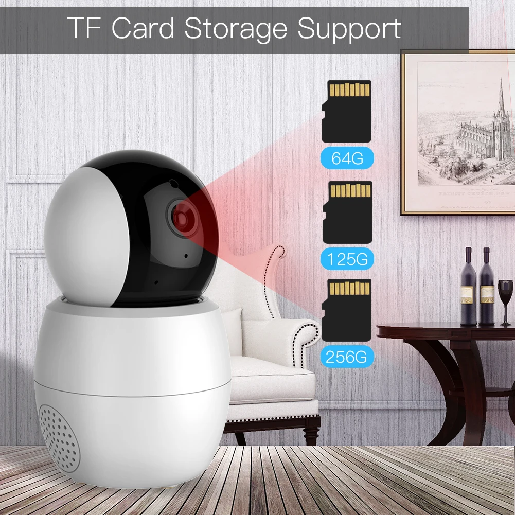 Смарт-Камера Tuya, WiFi, камера безопасности, вращающаяся, HD 1080 P, сеть, двухсторонняя аудио ip-камера, работает с Alexa Echo Google Assistant