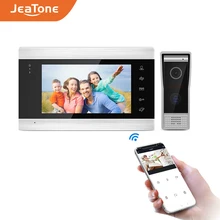Jeatone — visiophone avec moniteur vidéo de 7 pouces, sonnette vidéo d'ouverture de porte, système de sécurité, caméra couleur, télécommande