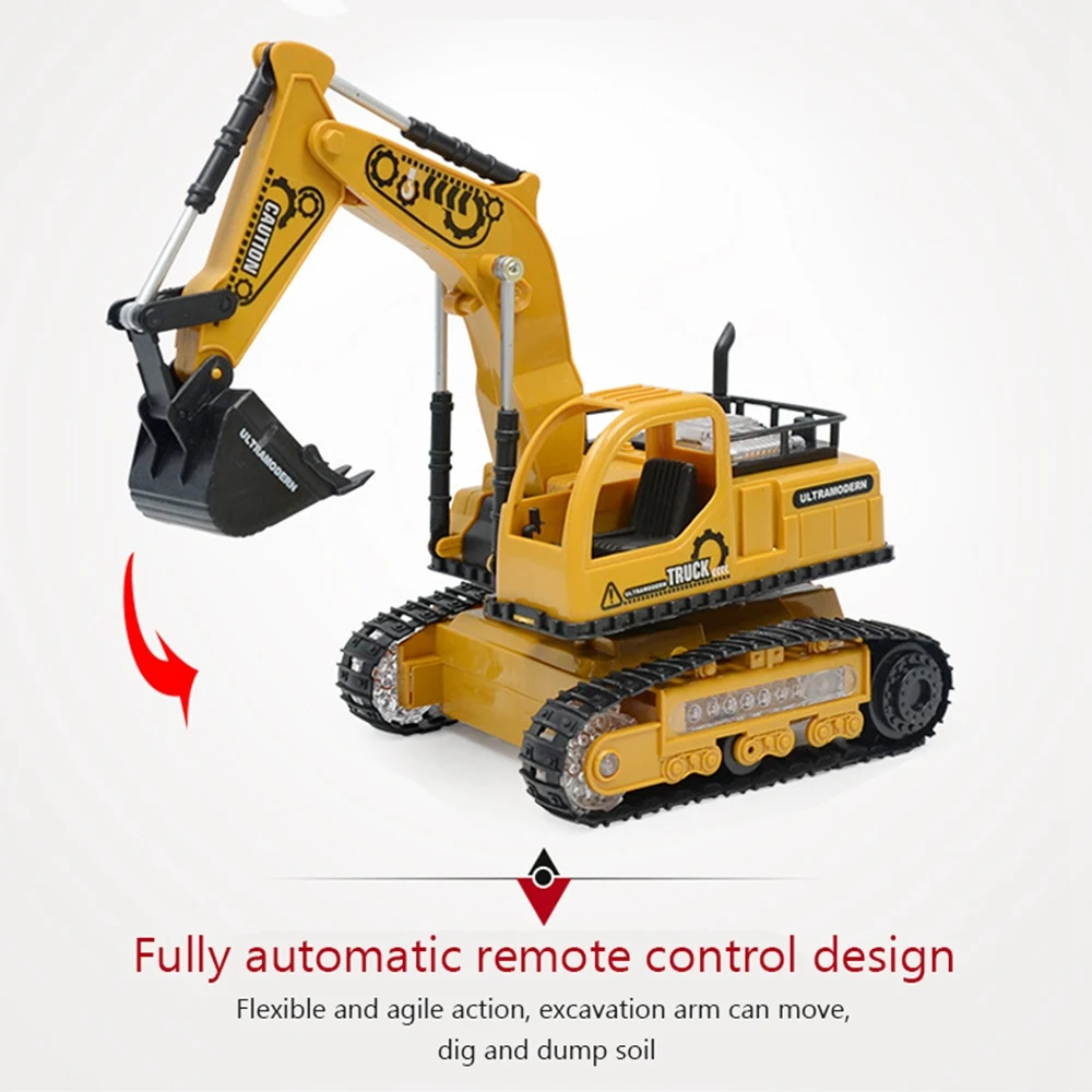 Пульт дистанционного управления Строительный автомобиль экскаватор игрушечный бульдозер 4-канальный телеуправляемый инженерный автомобиль RC игрушки подарки для детей