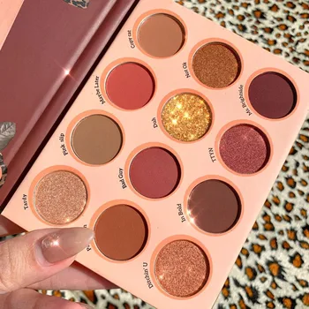 

12 Colors Eye Shadow Palette Glitter Matte Eye Shadow Pigment Pearlescent Sequins Eyes Makeup Cosmetics Dropshiping TSLM2
