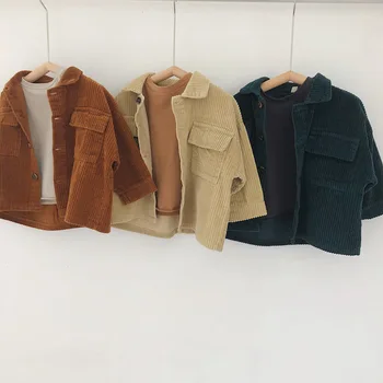 

2020 children's Autumn striped jacket boys and girls long sleeve lapel suit