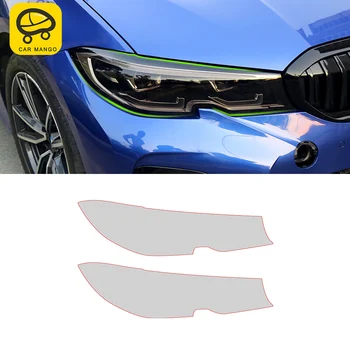 

CARMANGO for BMW 3 Series G20 2020 Car Styling Headlight Film Front Light Lamp Black Foil Protector Sticker Exterior Accessory