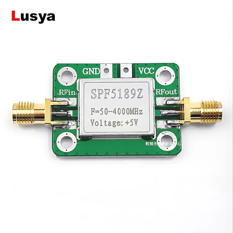 Радиочастотный усилитель LNA 50-4000 МГц SPF5189 НФ = дБ ресивер сигнала для FM HF VHF / UHF Ham |