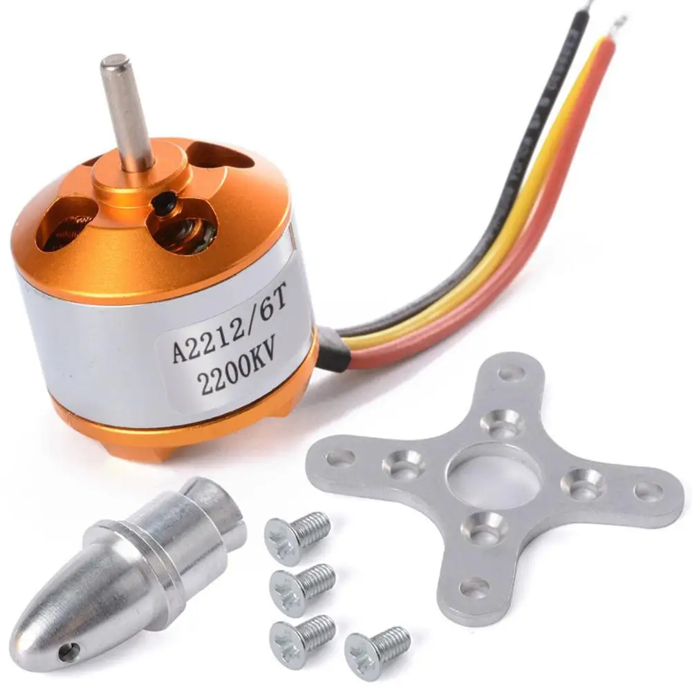

Kuulee RC 2212/2200KV Brushless Motor for RC Plane Aircraft Helicopter RC Brushless High Speed Motor Multi-axis Fixed Wing Motor