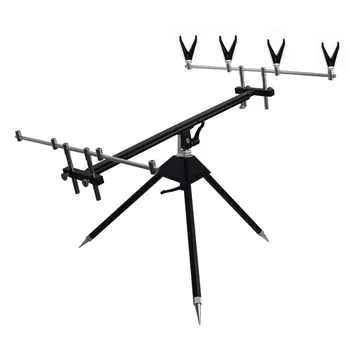 

Aluminum Fishing Rod Pod for Carp Fishing Bite Alarm Adjustable Fishing Rod Pod Retractable Pole Holder Accessory