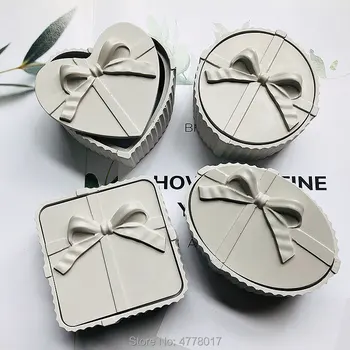 

Jewelry storage box mould with lid Bow Design Heart-shaped round oval stripe box concrete mold silicone molds for epoxy plaster