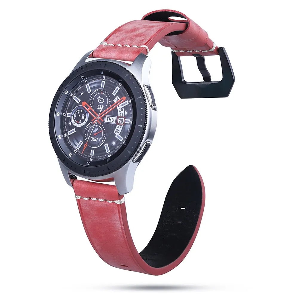 22 мм Универсальный сменный ремешок для samsung Galaxy Watch 46 мм ремешок для часов из искусственной кожи быстросъемный ремешок для часов