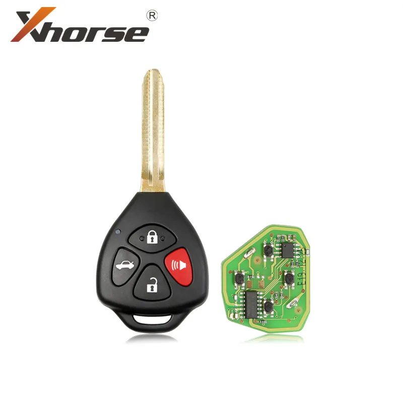 Xhorse XKTO02EN проводной универсальный дистанционный ключ для Toyota Style Плоский 4 кнопки