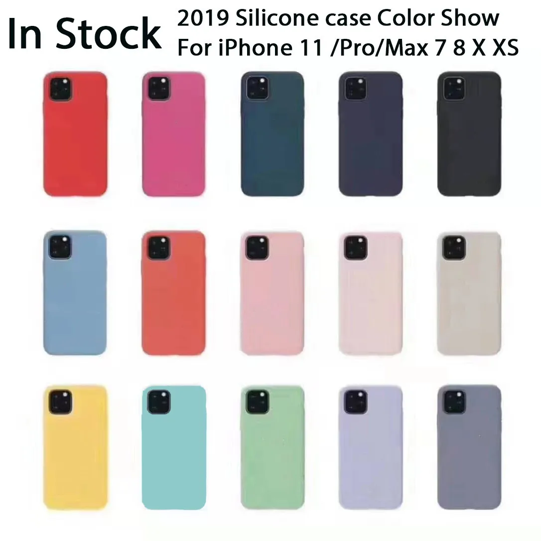 

2019 New Model original silicone case for Apple iPhone 7 8 Plus X XR XS Max back cover for iPhone 11 Pro Max 2019 case with box