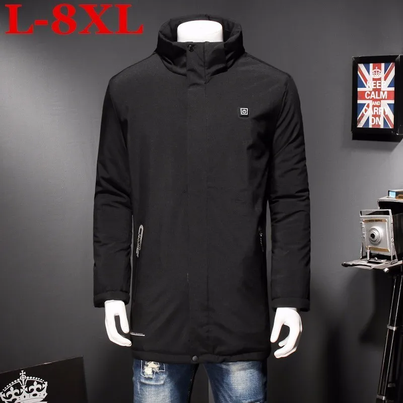 Женская зимняя новая куртка размера плюс 8XL 7XL 6XL 5x мужское теплое пальто модная