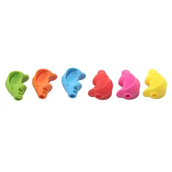 

6Pcs Two-finger Grip Silicone Baby Pencil Holder Learn Writing Tools Writing Pen Q6PA