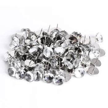 

100 x 22MM Crystal Sofa Headboard Upholstery Nails Buttons Tacks