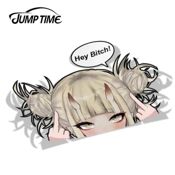 

Jump Time 13cm x 8.8cm My Hero Academia Anime Funny Girl Himiko Toga Car Sticker Bumper Window Decal Waterproof Car Decoration