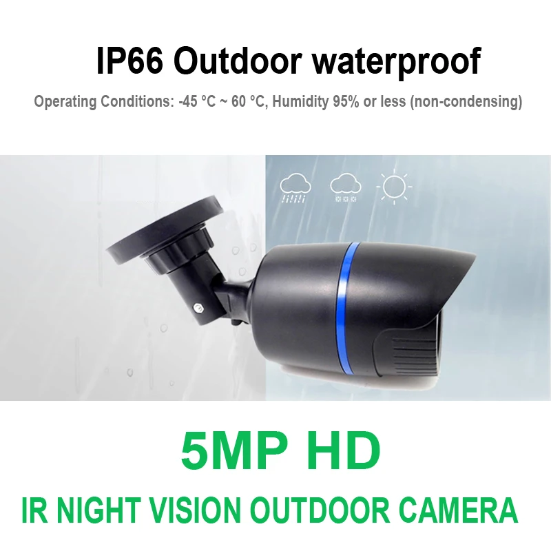 5MP AHD камера 720P 1080P 5MP HD CCTV камера видеонаблюдения наружная Водонепроницаемая камера с высоким разрешением инфракрасного ночного видения домашняя камера