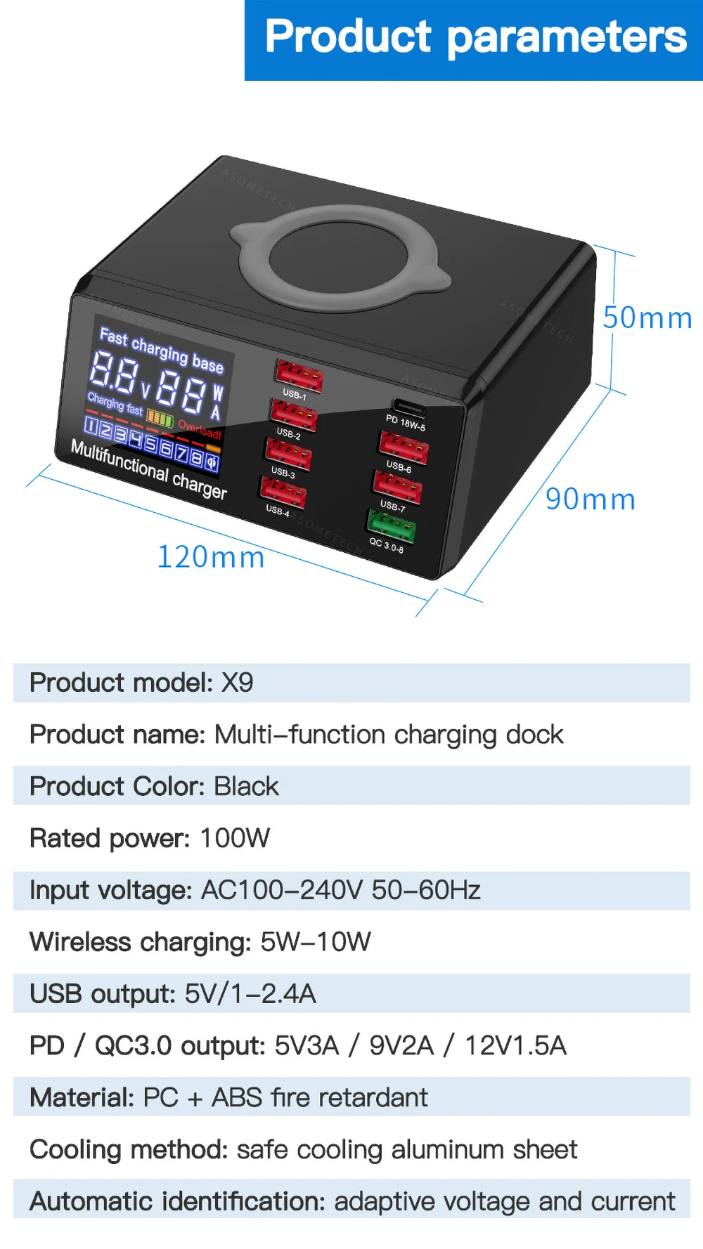 baseus 65w 100W USB Charger Adapter For Iphone HUB Wireless Charger Charging Station PD Fast Charger Quick Charge For Xiaomi Huawei Samsung quick charge usb c