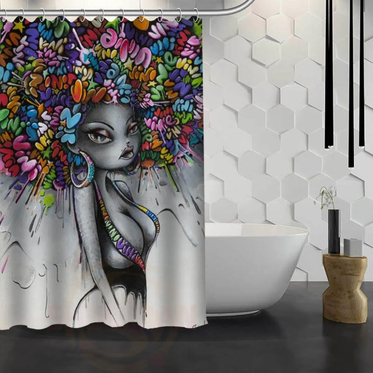 

Custom Shower Curtain Waterproof Fabric Bath Curtain