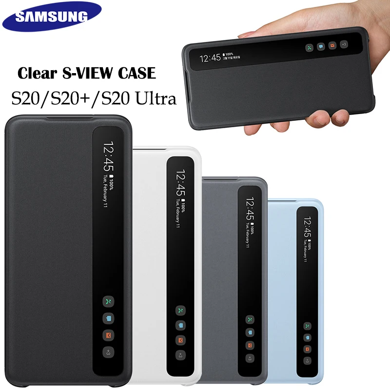 Оригинал Samsung Galaxy S20 ультра умный зеркальный флип-чехол для телефона плюс Learth