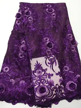 

New African Lace Fabric 2019 Embroidered Nigerian Laces Fabric Bridal High Quality French Tulle Lace Fabric For Women Dress