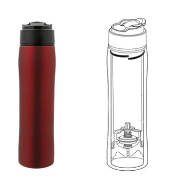 

350ML French Press Stianless Steel Portable Coffee Press Maker Tarvel With Coffee Plunger Filter Double Wall Vacuum Mug Pot-35