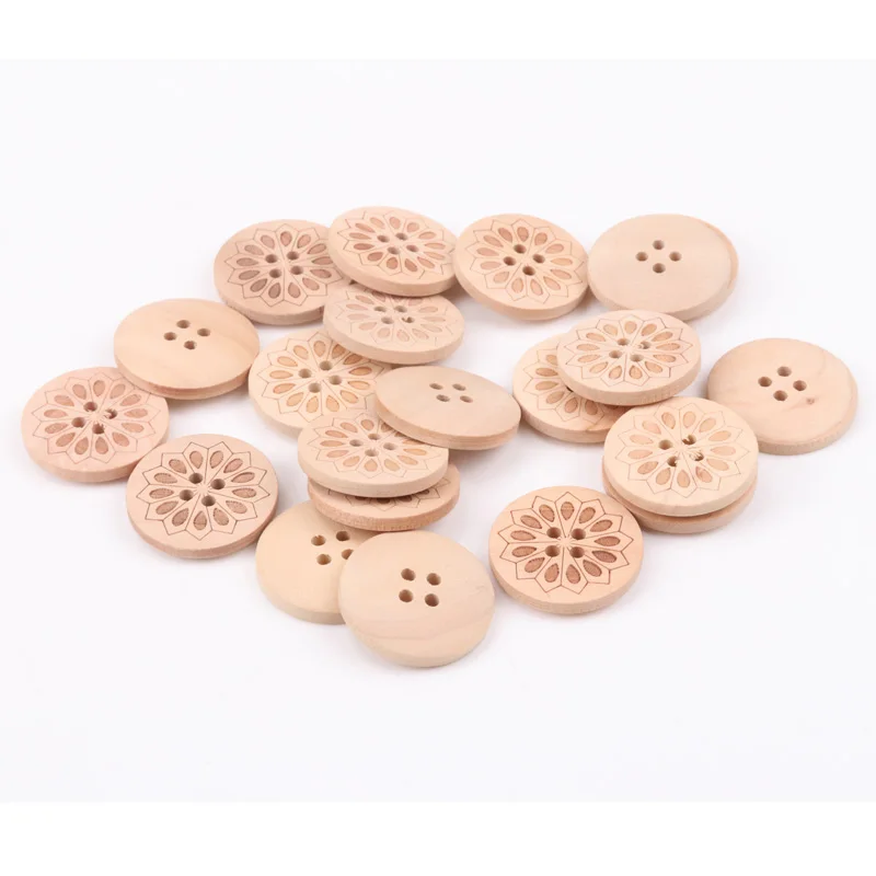 Натуральный круглый цветочный инструмент для шитья 25 мм деревянный фотоальбом