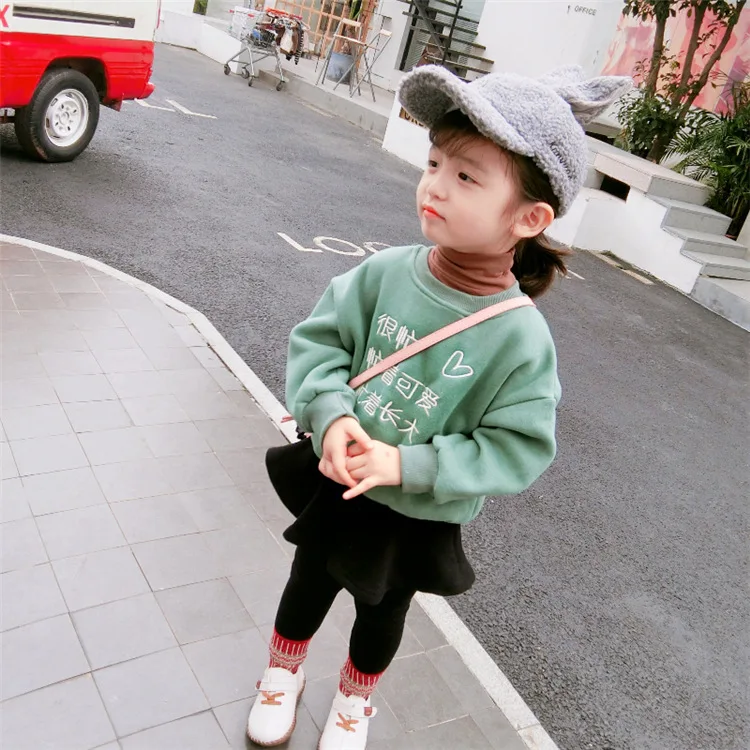 Новинка года; Koreanbaby; юбка с кошкой; брюки новые зимние леггинсы для девочек детские бархатные утепленные леггинсы юбка-брюки для маленьких девочек