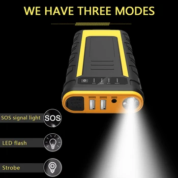 

Popular 18000mAh Ultra Safe Portable Lithium Car Battery Booster Light Jump Starter Power Pack For Car