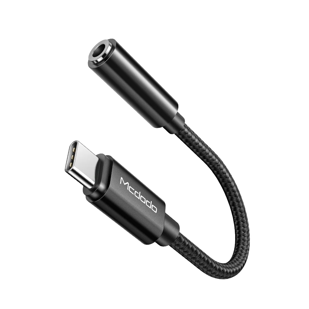 Mcdodo HIFI DAC аудио Aux кабель usb type C К DC3.5 мм разъем для наушников OTG адаптер для IPad Pro Macbook samsung S10 huawei Xiaomi - Цвет: Black