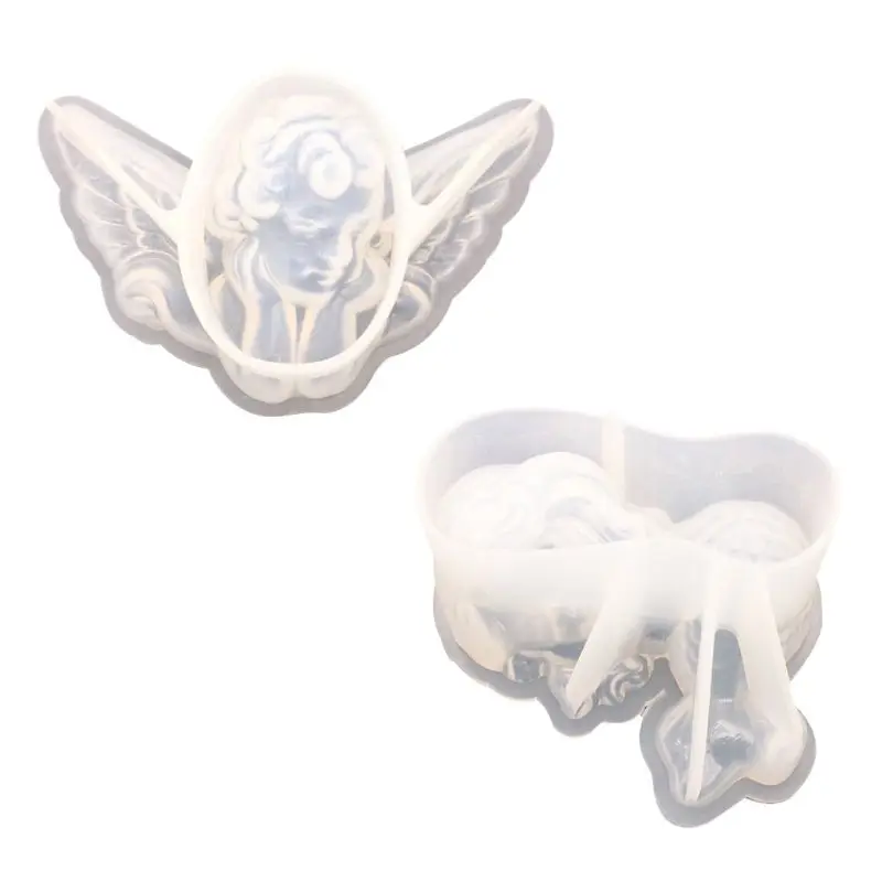 

UV Crystal Epoxy Mold Angel Fish Shape DIY Handmade High Mirror Surface Silicone Pendant Molds