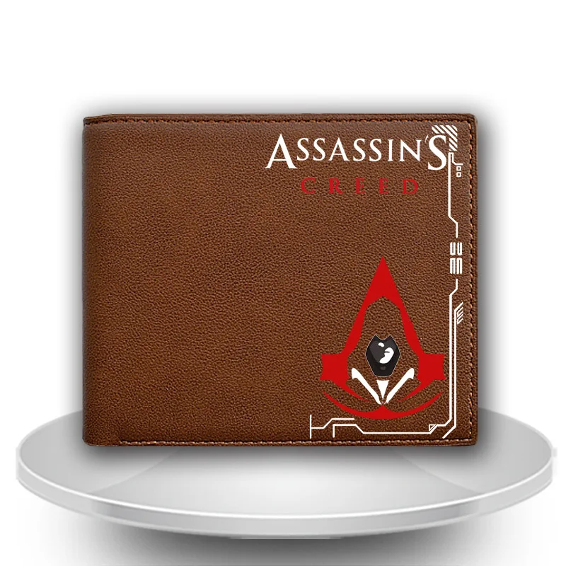 Assassins Creed, модный кошелек, карта, посылка, мужской кошелек, маленький винтажный кошелек, высокое качество, дизайнерский, короткий, длинный, секционный кошелек - Цвет: Section D